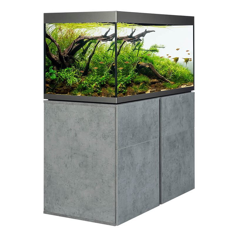 Fluval Siena 330 Aquarium & Cabinet Chicago Concrete Set (332litre)  with FREE BUNDLE PACK