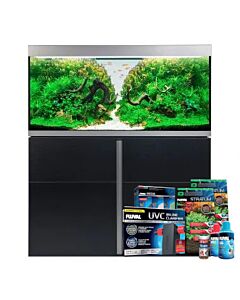 Fluval Siena 330 Aquarium & Cabinet Black Set (332litre)  with FREE BUNDLE PACK