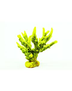 Natureform Staghorn Branch Yellow and Purple - Acropora sp. Synthetic Coral  20 x 16 x 16cm