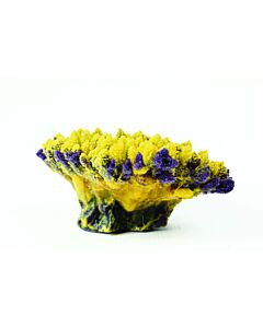 Natureform Staghorn Yellow and Purple - Acropora sp. Synthetic Coral  21 x 15 x 9cm